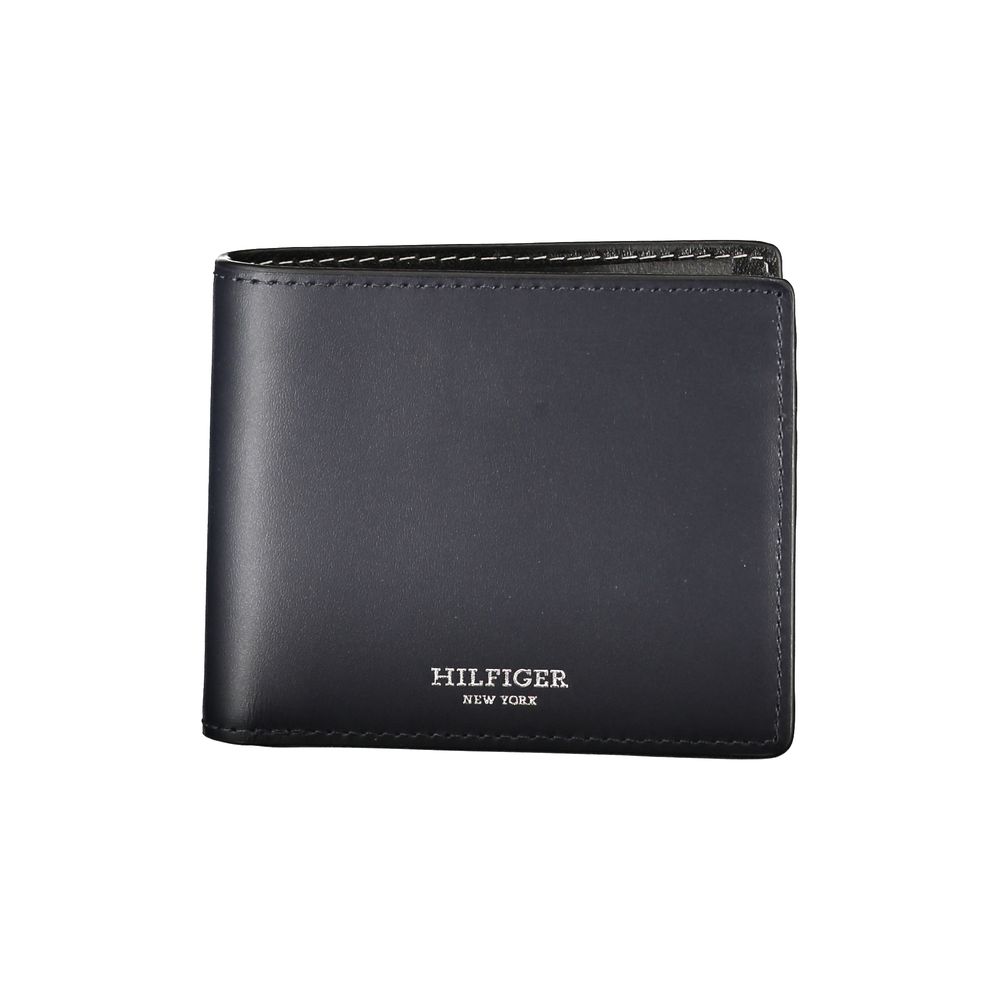 Tommy Hilfiger Elegant Blue Leather Bifold Wallet - Ora And Co.