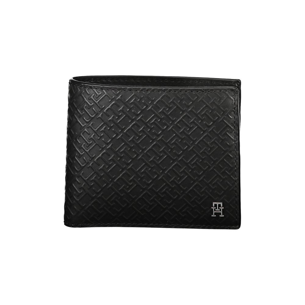 Tommy Hilfiger Elegant Black Leather Wallet with Multi-Compartments - Ora And Co.