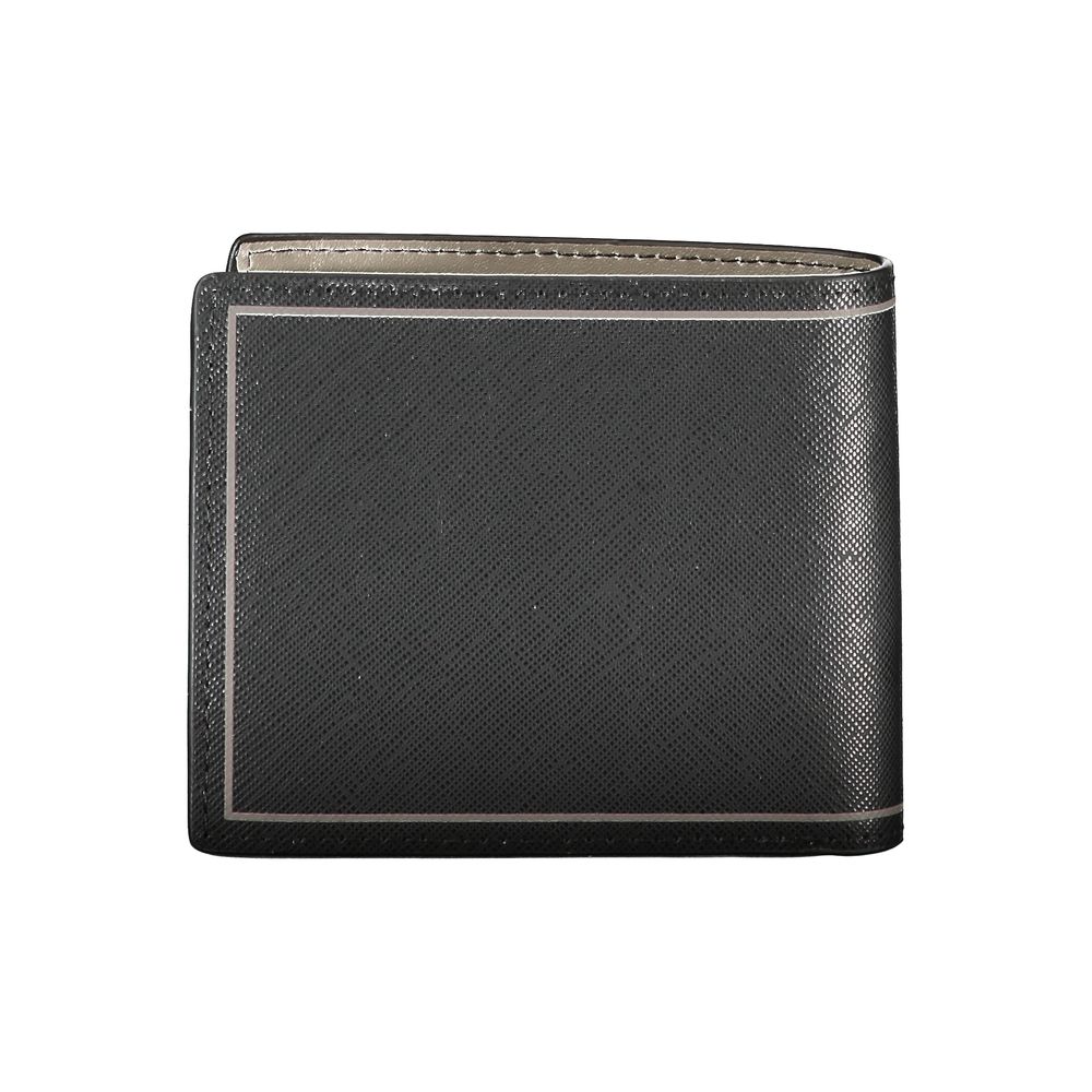 Tommy Hilfiger Elegant Black Leather Dual-Compartment Wallet - Ora And Co.