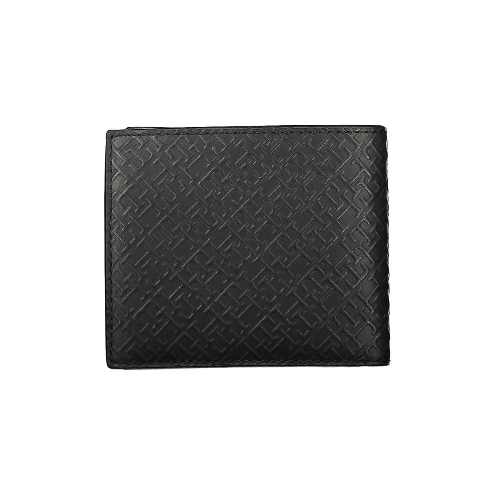 Tommy Hilfiger Elegant Black Leather Wallet with Multi-Compartments - Ora And Co.