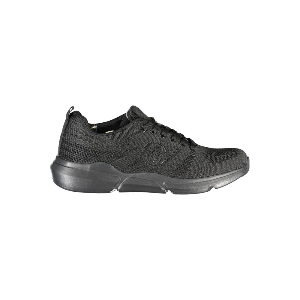 Sergio Tacchini Sleek Black Lace-up Sneakers with Contrast Detailing - Ora And Co.