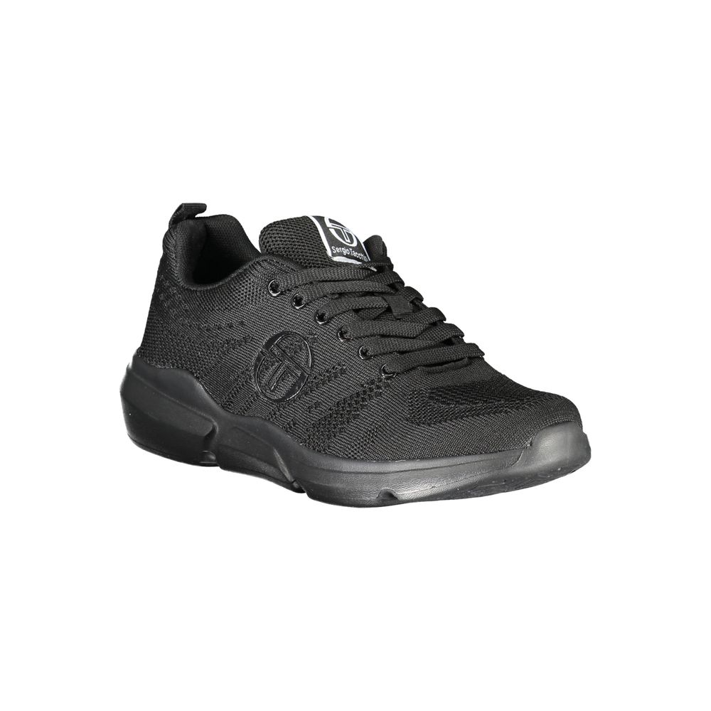 Sergio Tacchini Sleek Black Lace-up Sneakers with Contrast Detailing - Ora And Co.