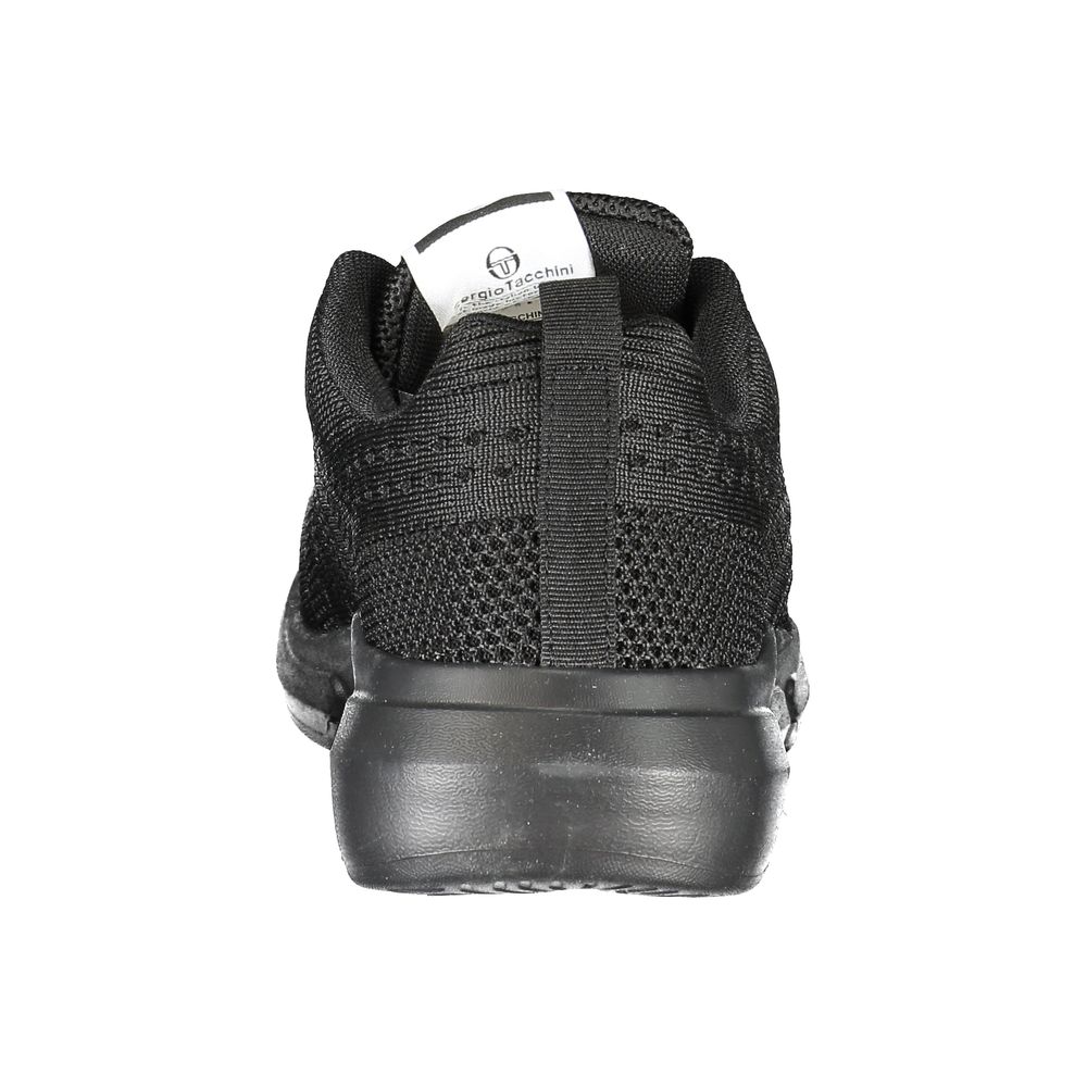 Sergio Tacchini Sleek Black Lace-up Sneakers with Contrast Detailing - Ora And Co.