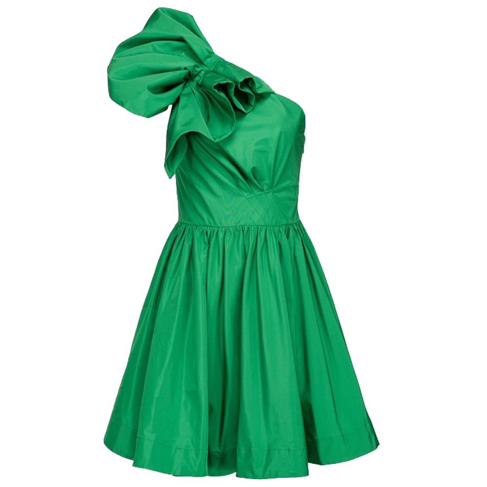 PINKO Chic Green Draped Bustier Flared Dress - Ora And Co.