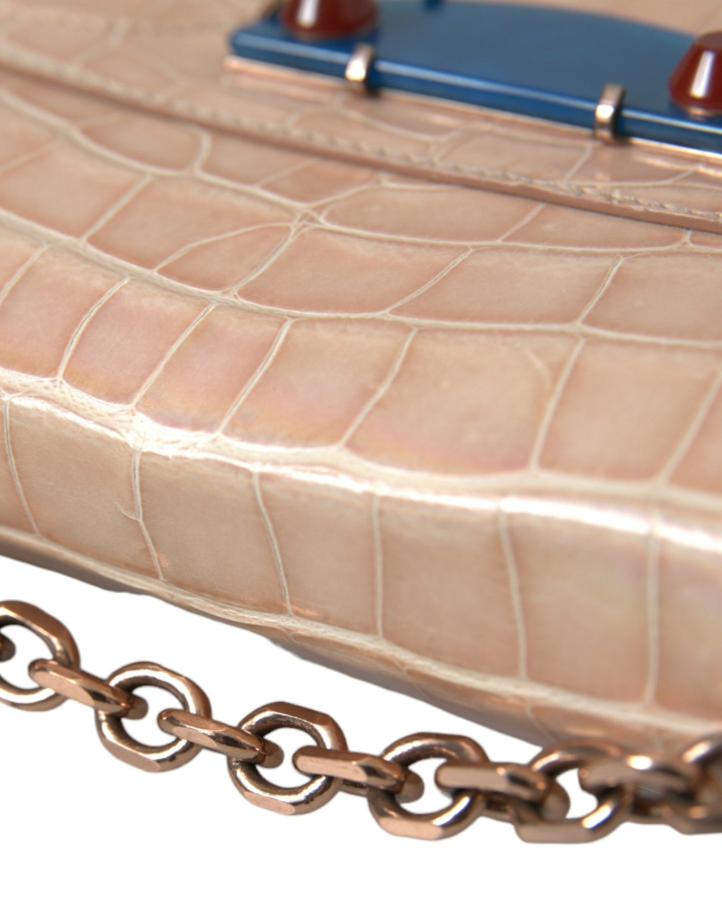 Balenciaga Elegant Mini Chain Beige Clutch for Evening Elegance - Ora And Co.