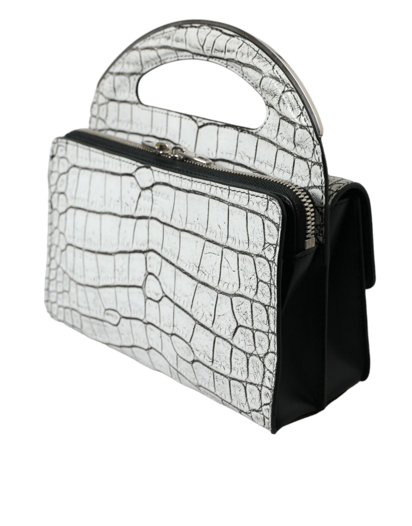 Balenciaga Metallic Silver Alligator Leather Mini Bag - Ora And Co.