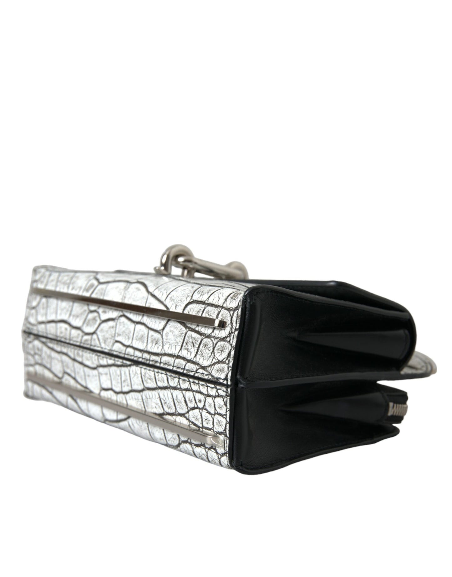 Balenciaga Metallic Silver Alligator Leather Mini Bag - Ora And Co.