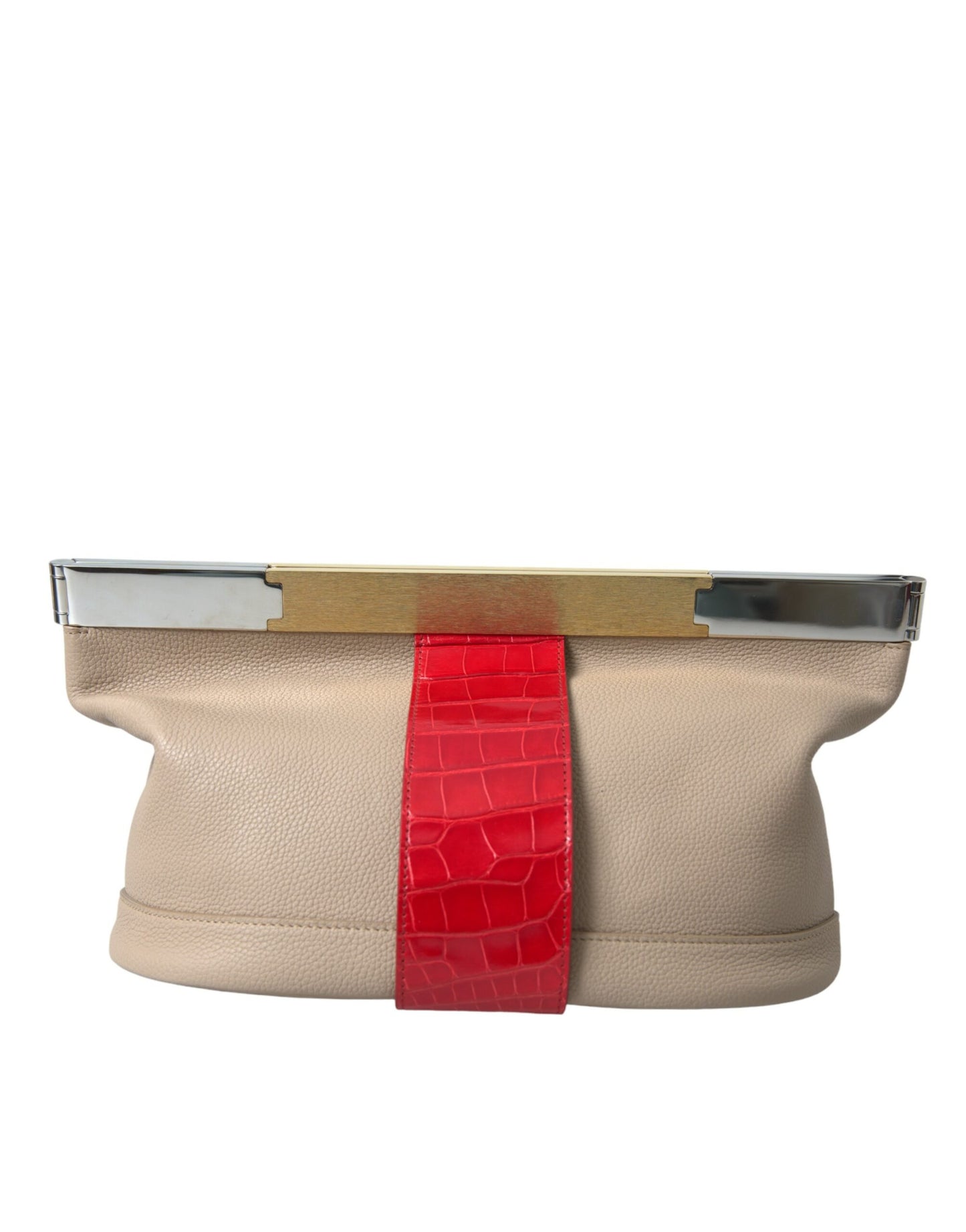 Balenciaga Two Tone Exotic Leather Clutch - Ora And Co.