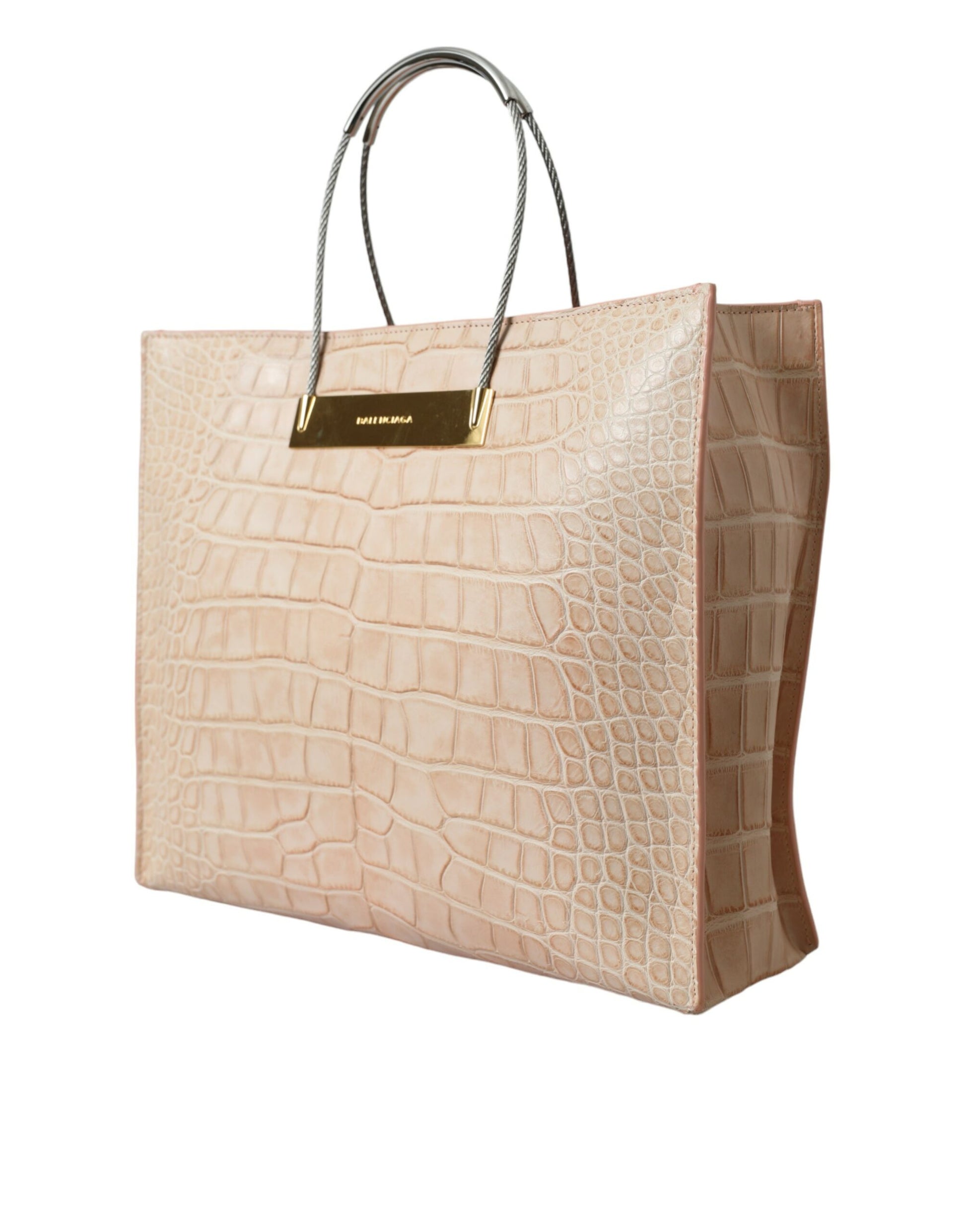 Balenciaga Alligator Leather Chic Pink Tote Bag - Ora And Co.