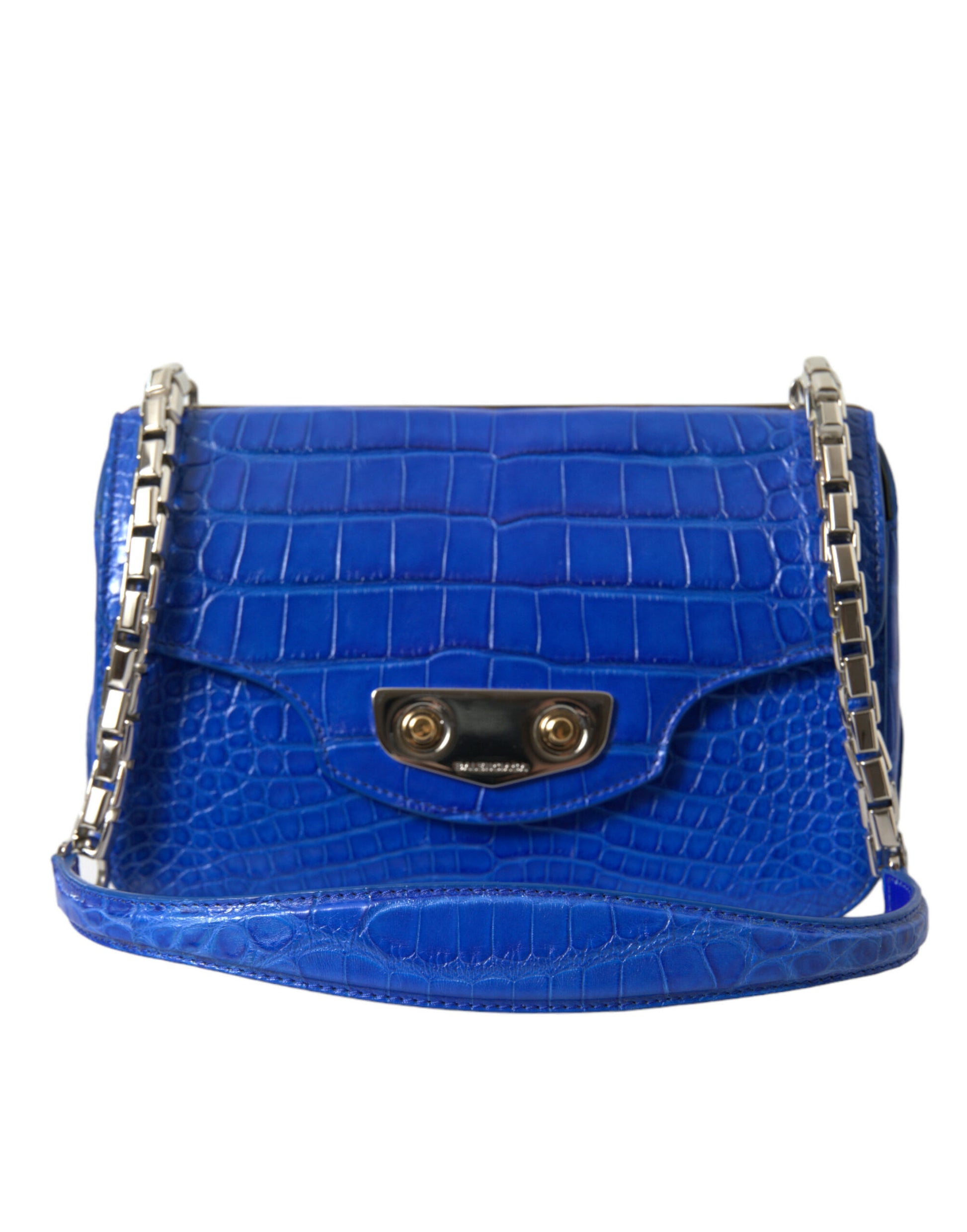 Balenciaga Alligator Skin Mini Shoulder Bag - Elegant Blue - Ora And Co.