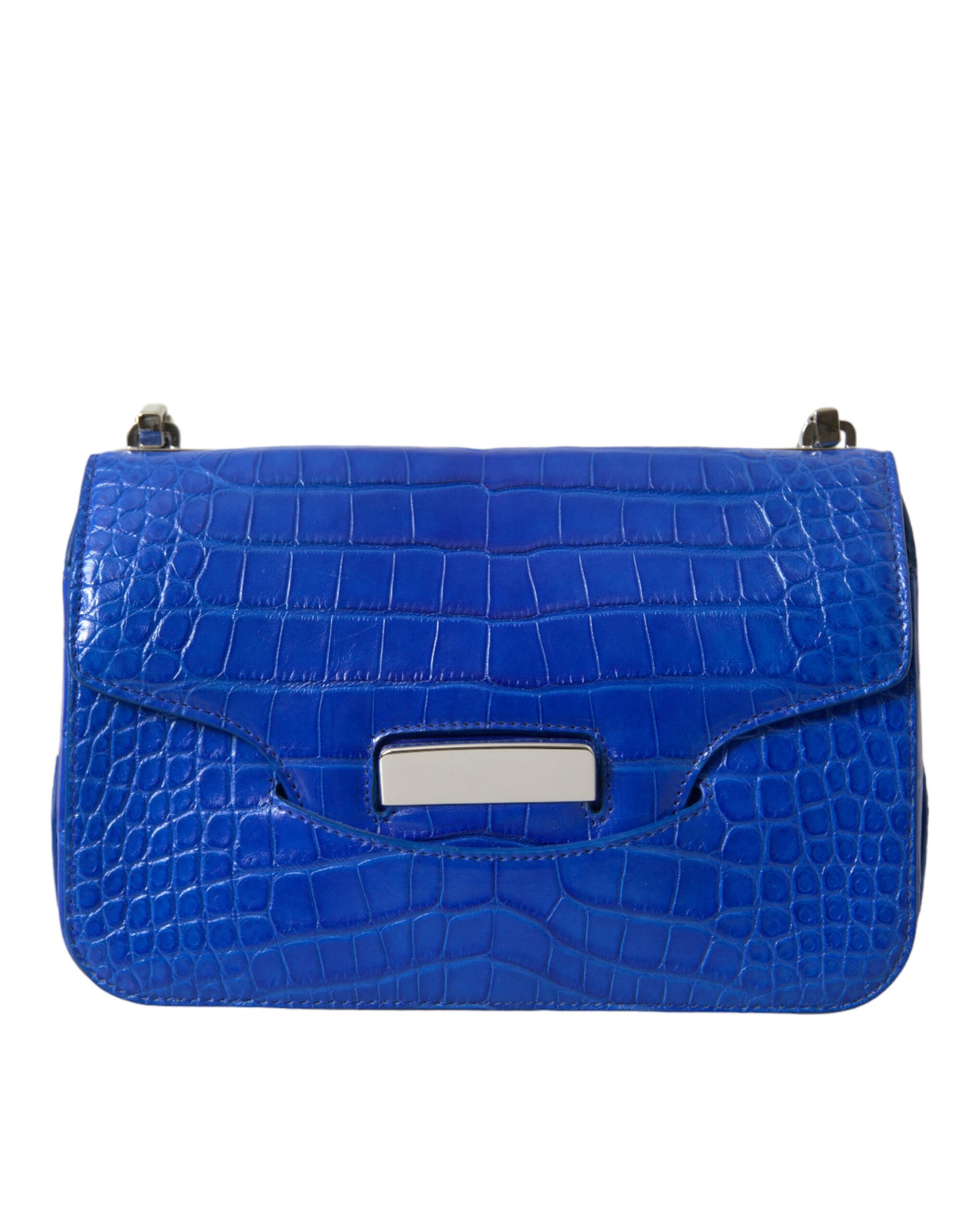 Balenciaga Alligator Skin Mini Shoulder Bag - Elegant Blue - Ora And Co.