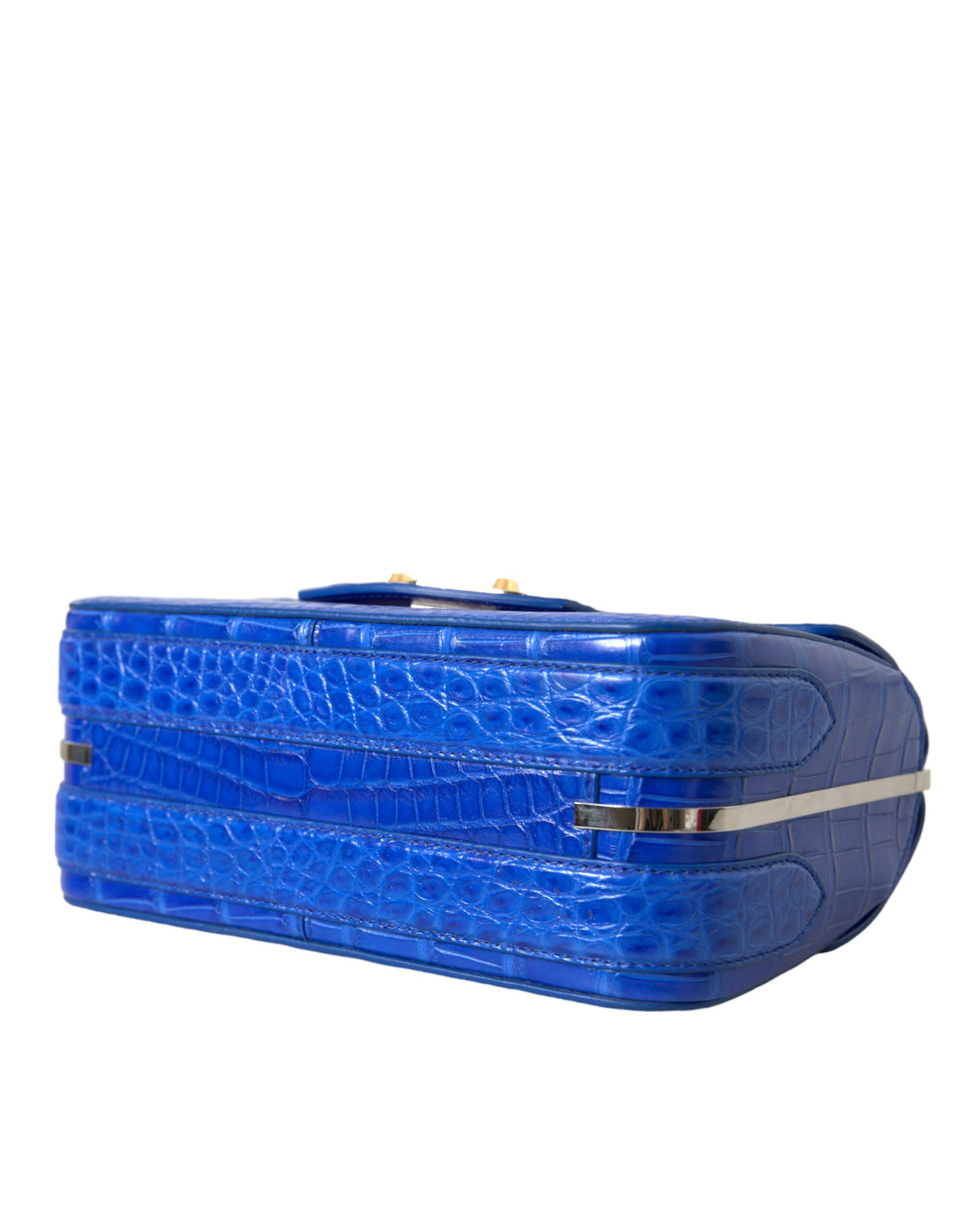 Balenciaga Alligator Skin Mini Shoulder Bag - Elegant Blue - Ora And Co.