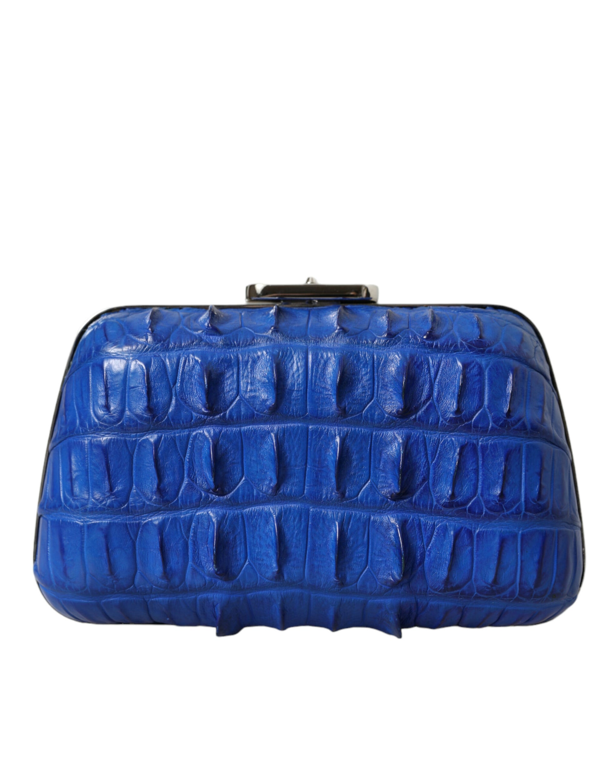 Balenciaga Electric Blue Crocodile Skin Clutch - Ora And Co.