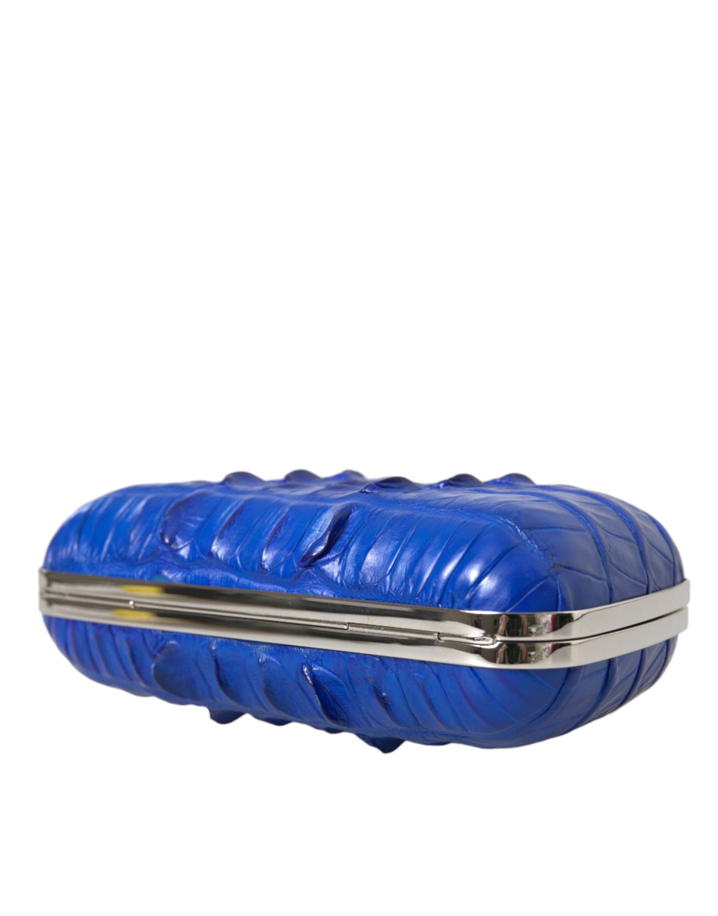 Balenciaga Electric Blue Crocodile Skin Clutch - Ora And Co.