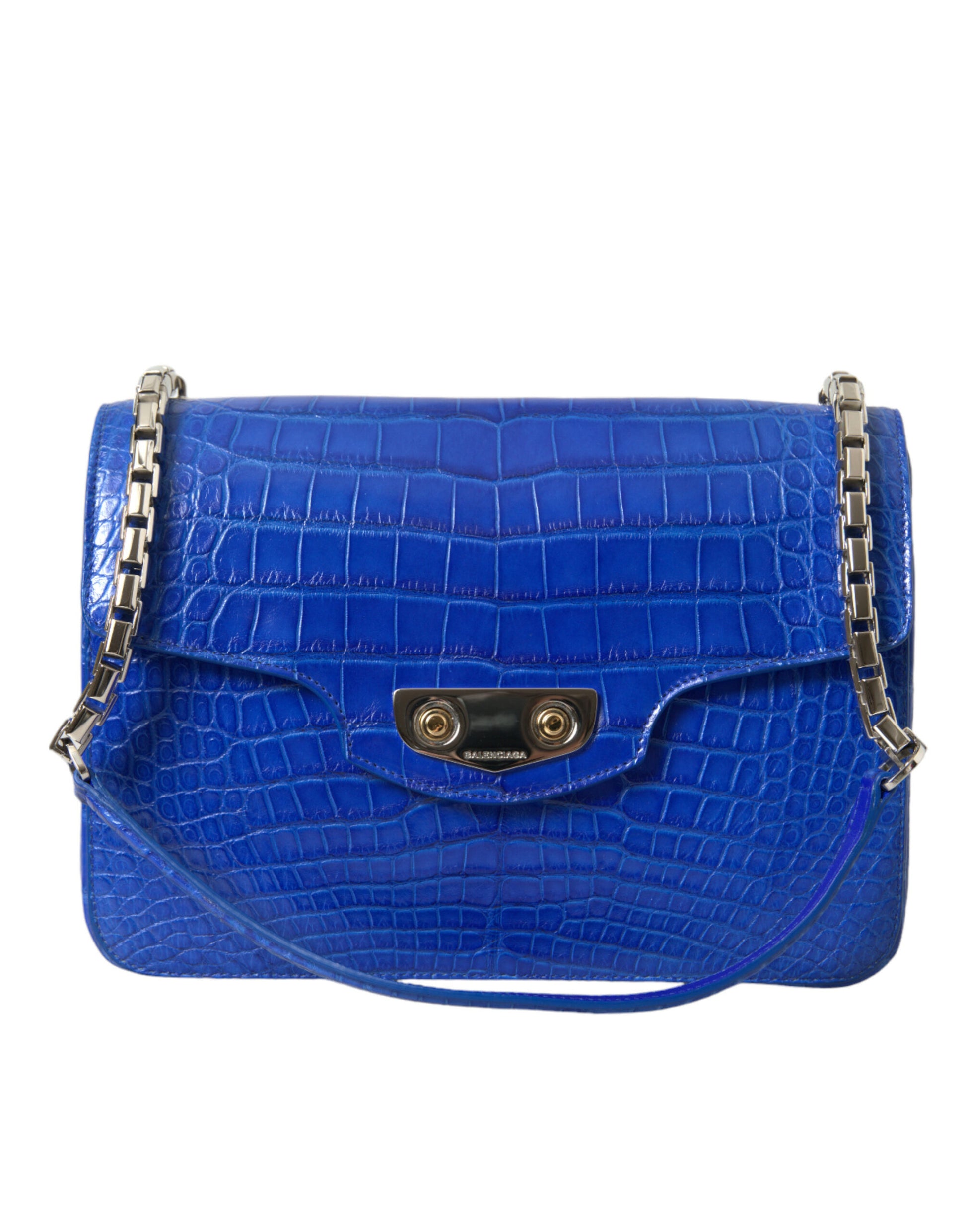 Balenciaga Chic Alligator Skin Chain Shoulder Bag - Ora And Co.