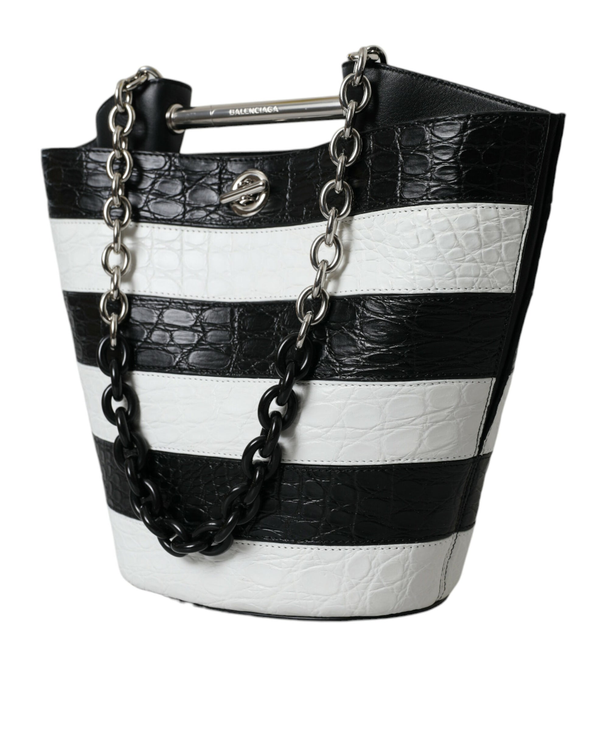 Balenciaga Chic Crocodile Leather Maxi Bucket Bag - Ora And Co.