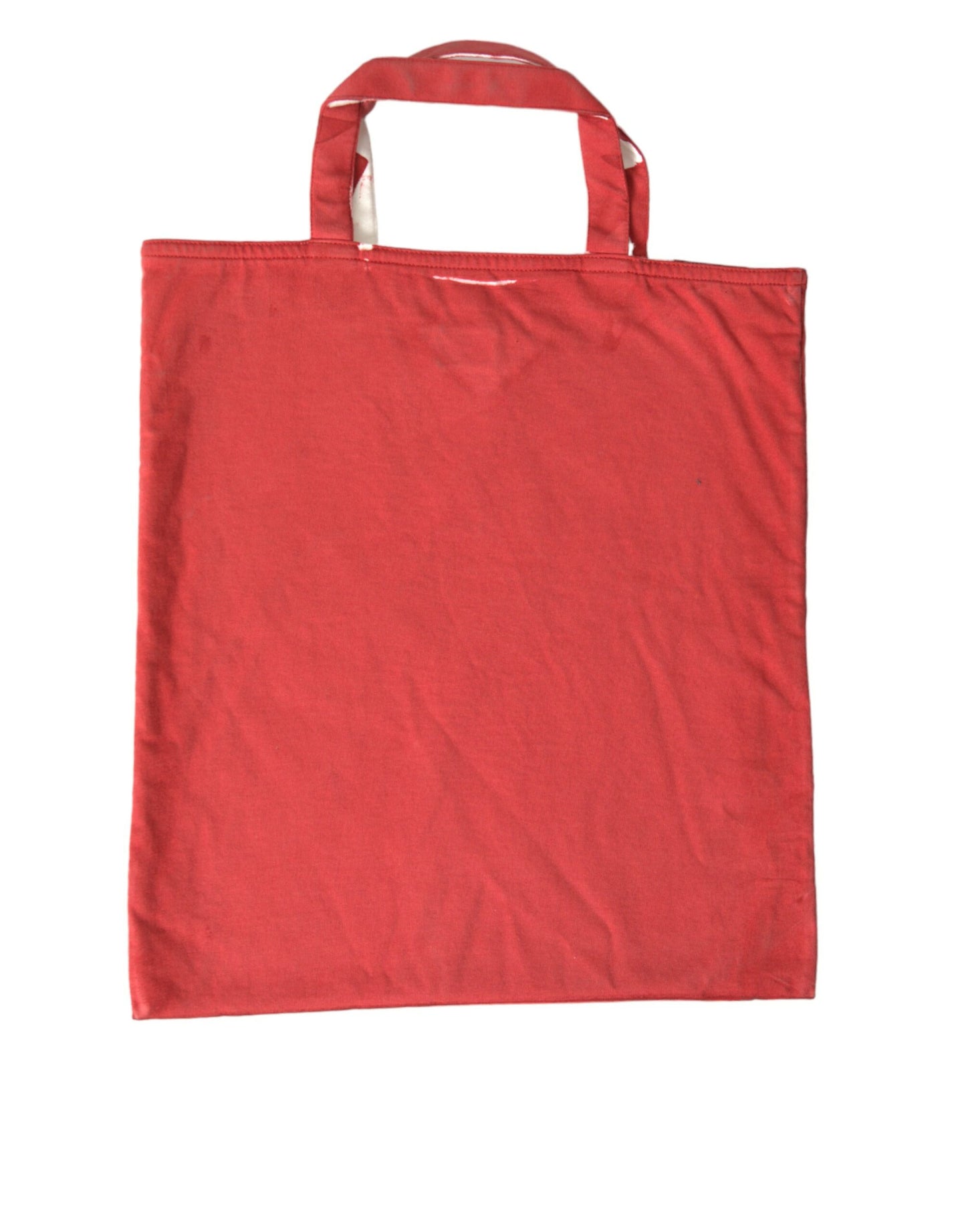 Prada Chic Red and White Fabric Tote Bag - Ora And Co.