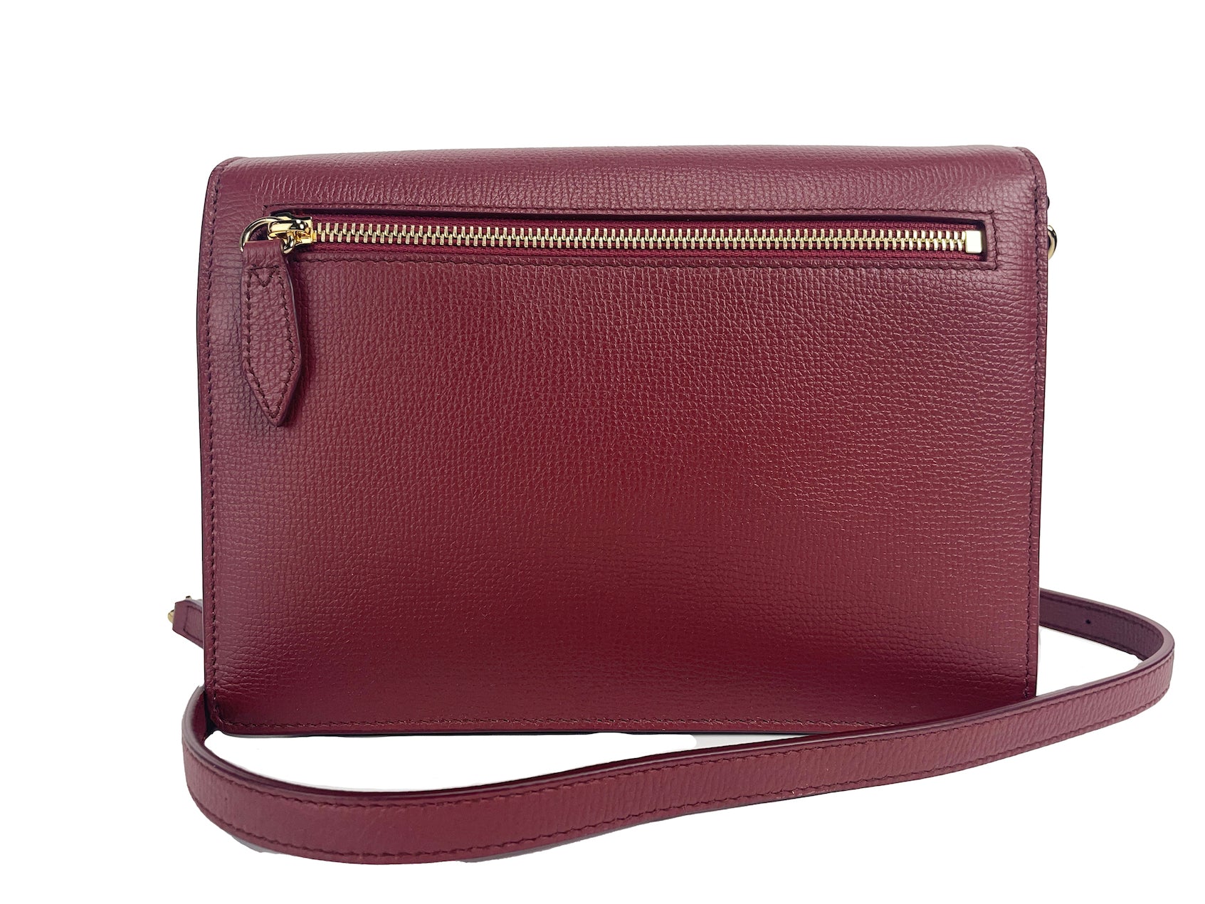 Burberry Macken Small Crimson House Check Leather Crossbody Bag - Ora And Co.