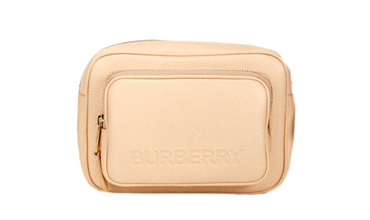 Burberry Small Branded Peach Pink Grainy Leather Camera Crossbody Bag - Ora And Co.