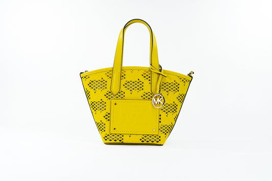 Michael Kors Kimber Small Daffodil Leather 2-in-1 Zip Tote Messenger Bag Purse - Ora And Co.