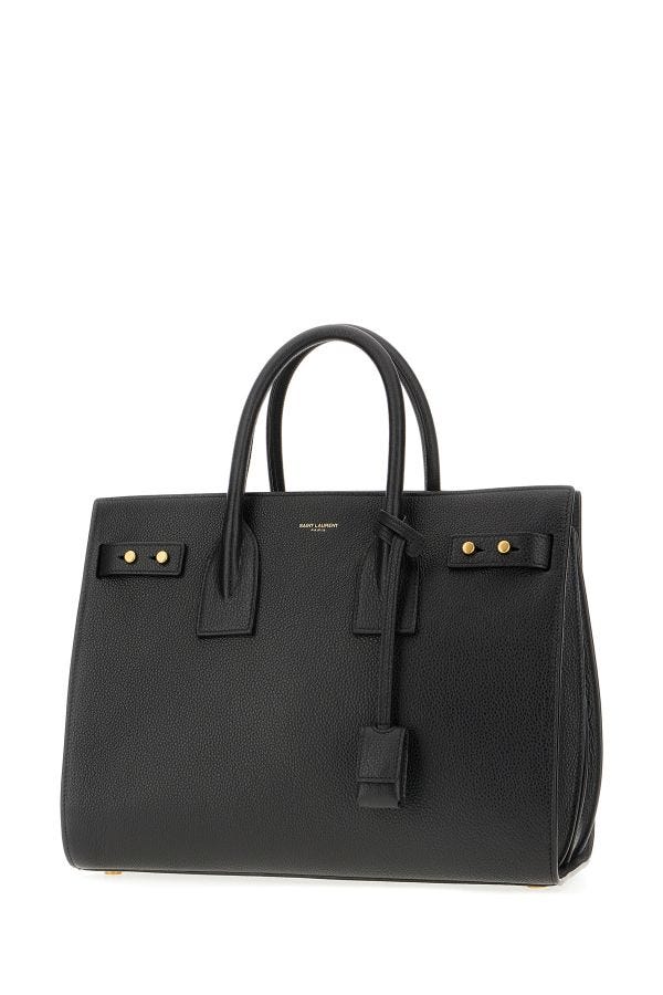 Saint Laurent Black Calf Leather Sac De Jour Handbag - Ora And Co.