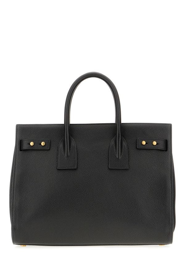 Saint Laurent Black Calf Leather Sac De Jour Handbag - Ora And Co.