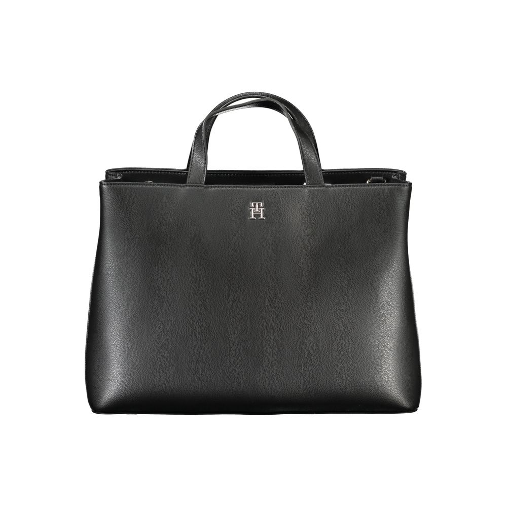 Tommy Hilfiger Black Polyester Handbag - Ora And Co.