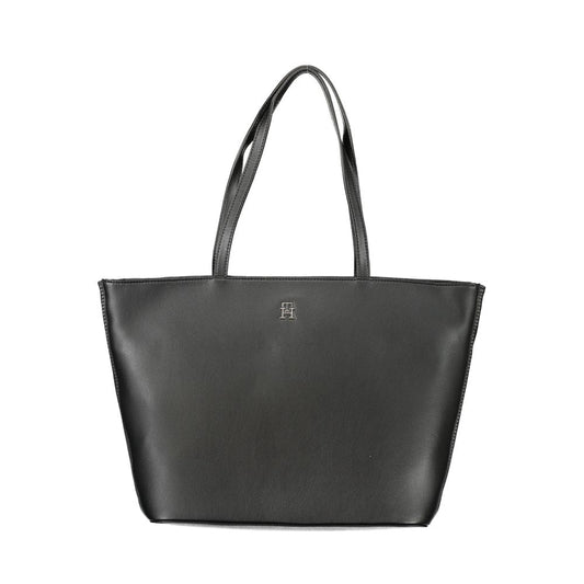 Tommy Hilfiger Black Polyester Handbag - Ora And Co.