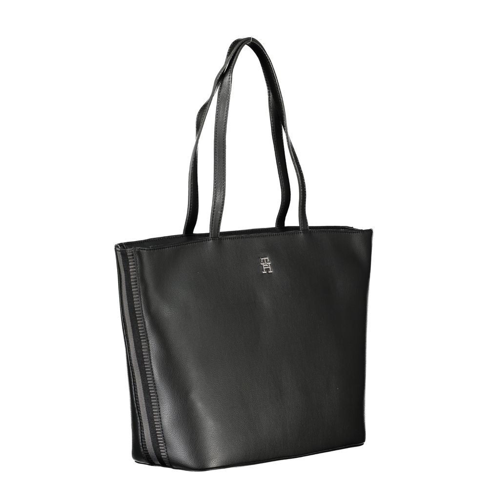 Tommy Hilfiger Black Polyester Handbag - Ora And Co.