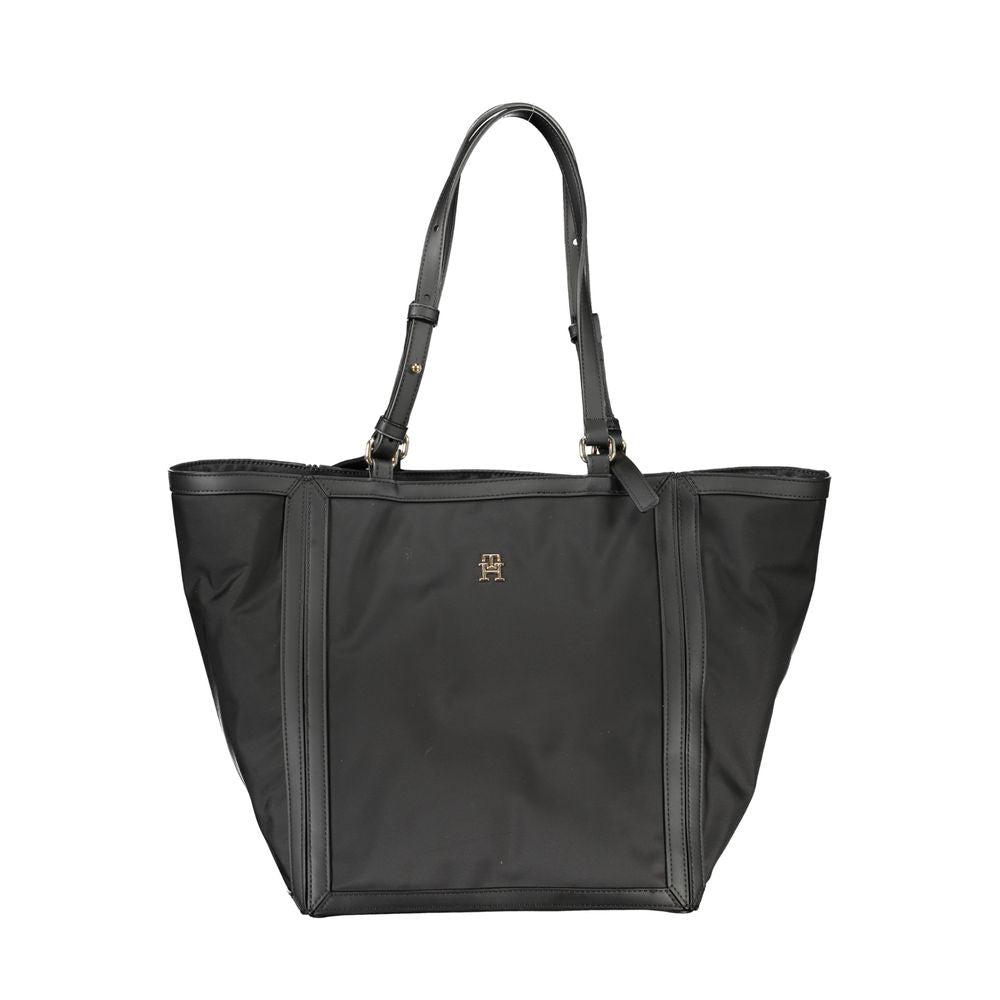 Tommy Hilfiger Black Polyester Handbag - Ora And Co.