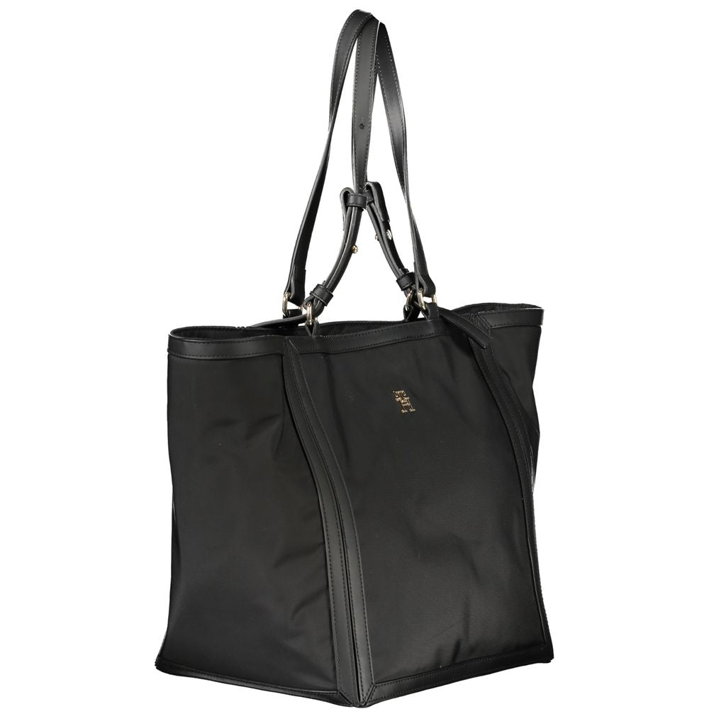 Tommy Hilfiger Black Polyester Handbag - Ora And Co.