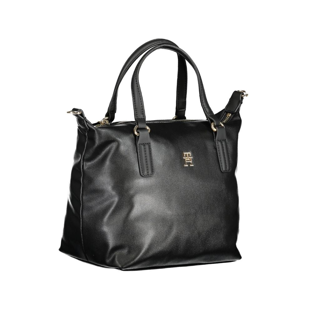 Tommy Hilfiger Black Polyester Handbag - Ora And Co.