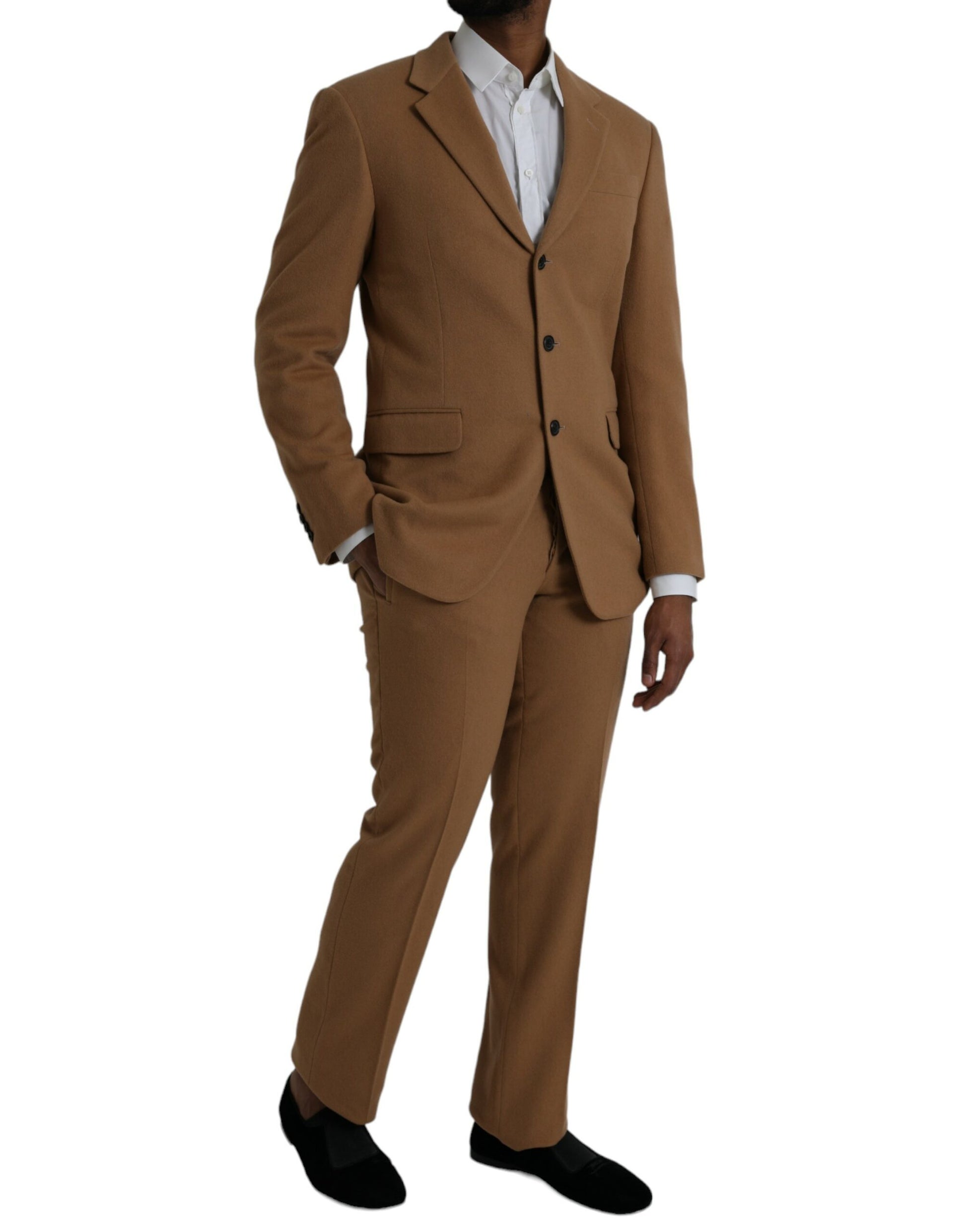 Prada Brown Cashmere 2 Piece Single Breasted Suit - Ora And Co.