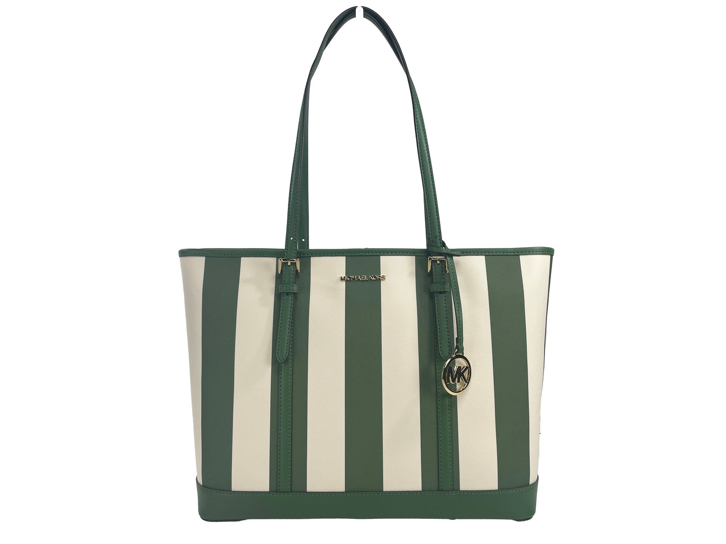 Michael Kors Jet Set Travel Large TZ Shoulder PVC Tote Bag Purse Fern Green - Ora And Co.