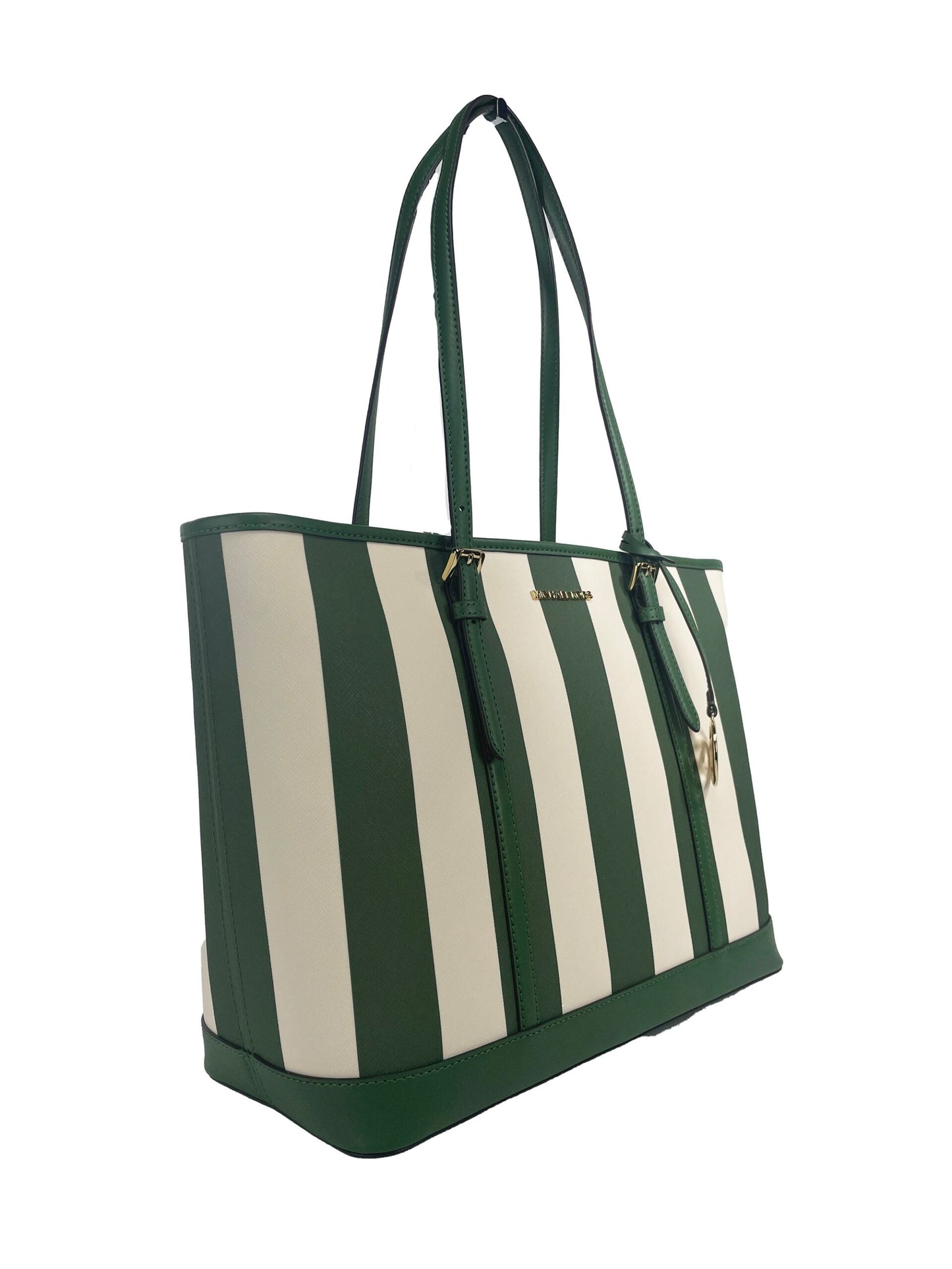 Michael Kors Jet Set Travel Large TZ Shoulder PVC Tote Bag Purse Fern Green - Ora And Co.