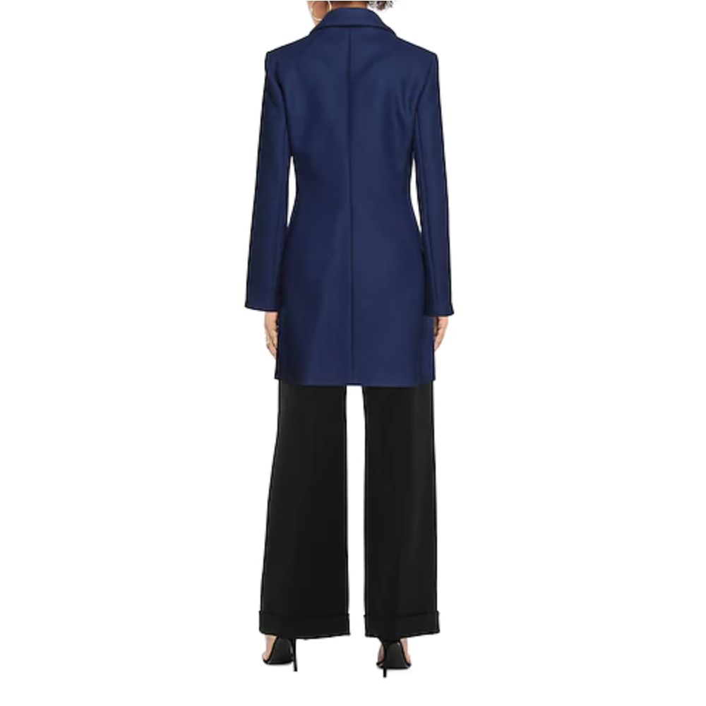 Love Moschino Elegant Embroidered Heart Wool Coat - Ora And Co.