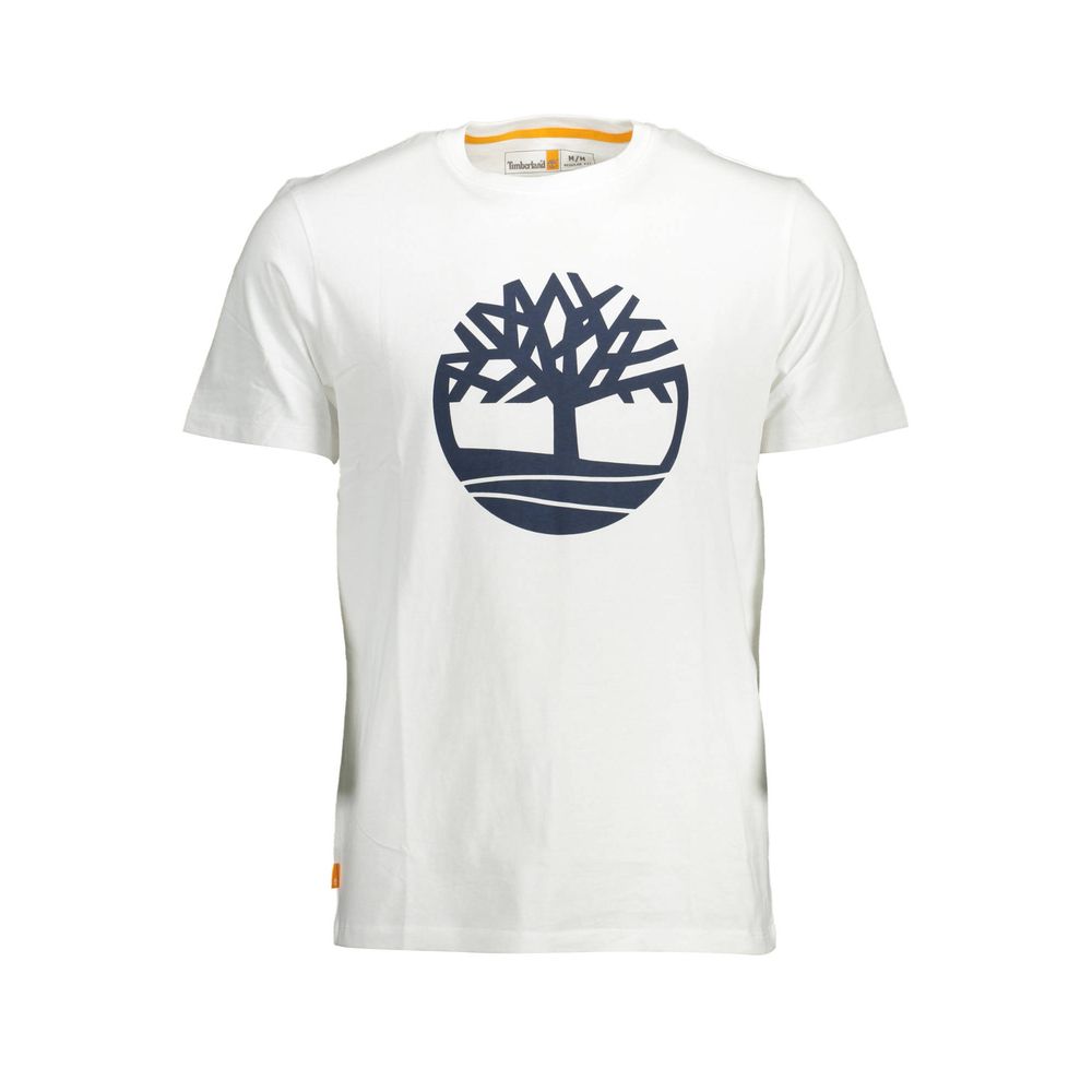 Timberland White Cotton Men TShirt - Ora And Co.