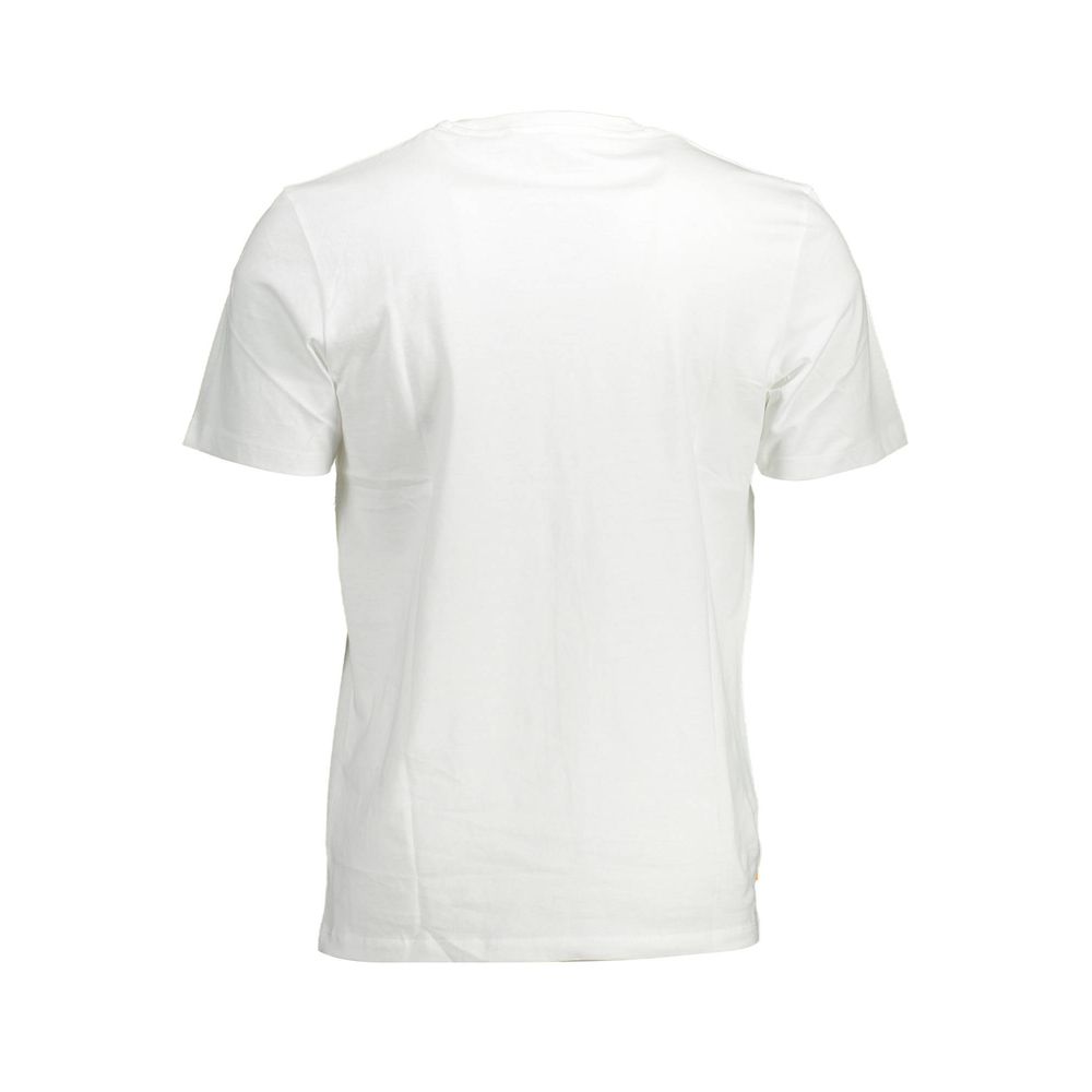 Timberland White Cotton Men T-Shirt - Ora And Co.