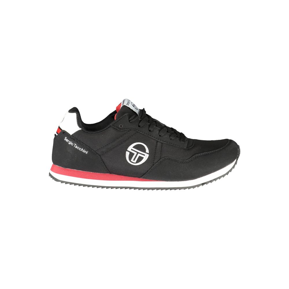 Sergio Tacchini Sleek Black Sneakers with Contrast Details - Ora And Co.