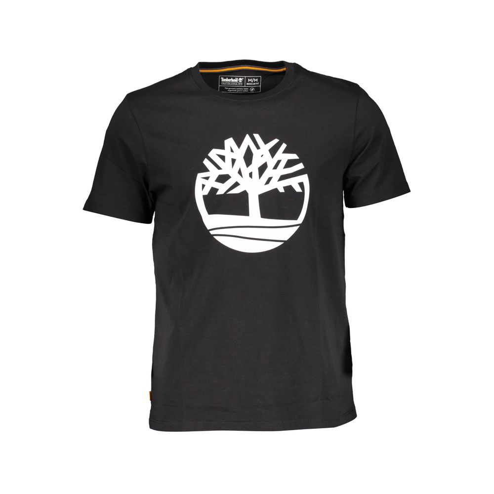 Timberland Black Cotton Men T-Shirt - Ora And Co.