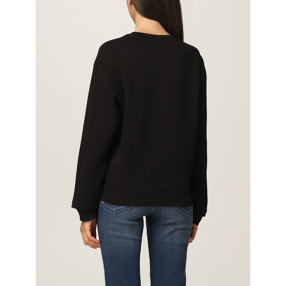 Love Moschino Chic Black Sweatshirt with Designer Emblem - Ora And Co.