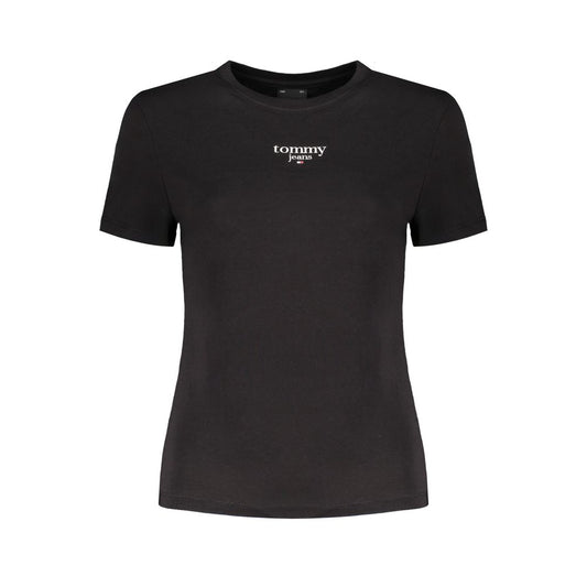 Tommy Hilfiger Black Cotton Tops & T-Shirt