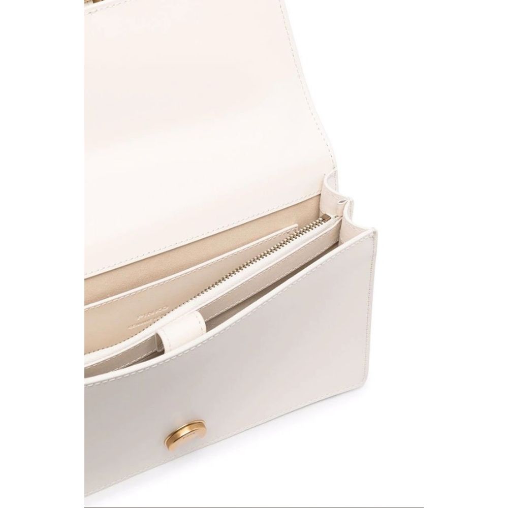 PINKO White Leather Handbag