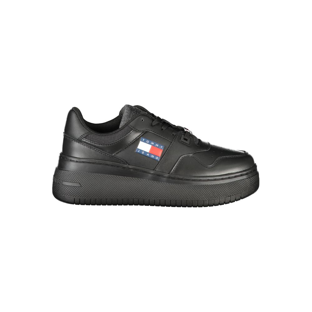 Tommy Hilfiger Black Polyester Sneaker