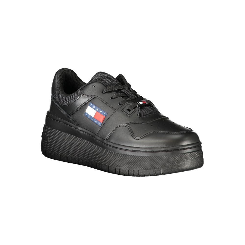 Tommy Hilfiger Black Polyester Sneaker