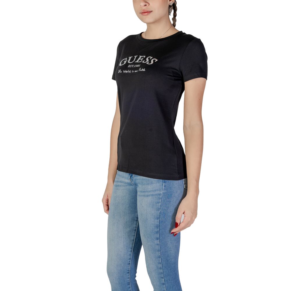 Guess Black Cotton Tops & T-Shirt - Ora And Co.