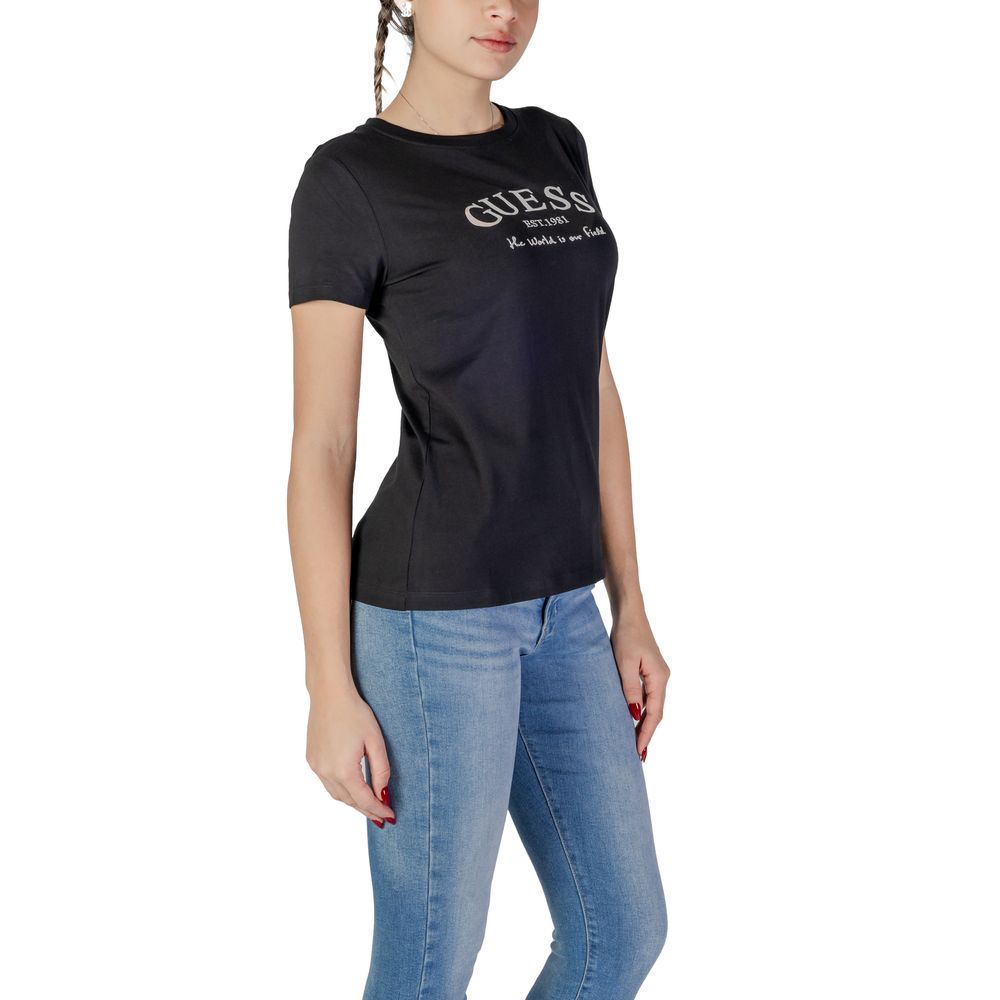 Guess Black Cotton Tops & T-Shirt - Ora And Co.