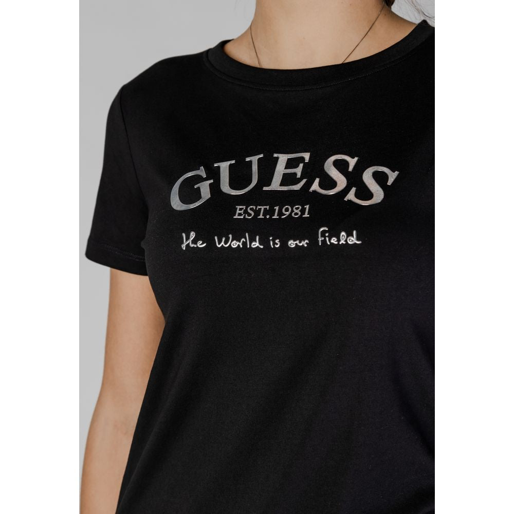 Guess Black Cotton Tops & T-Shirt - Ora And Co.