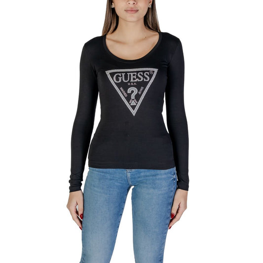 Guess Black Cotton Tops & T-Shirt