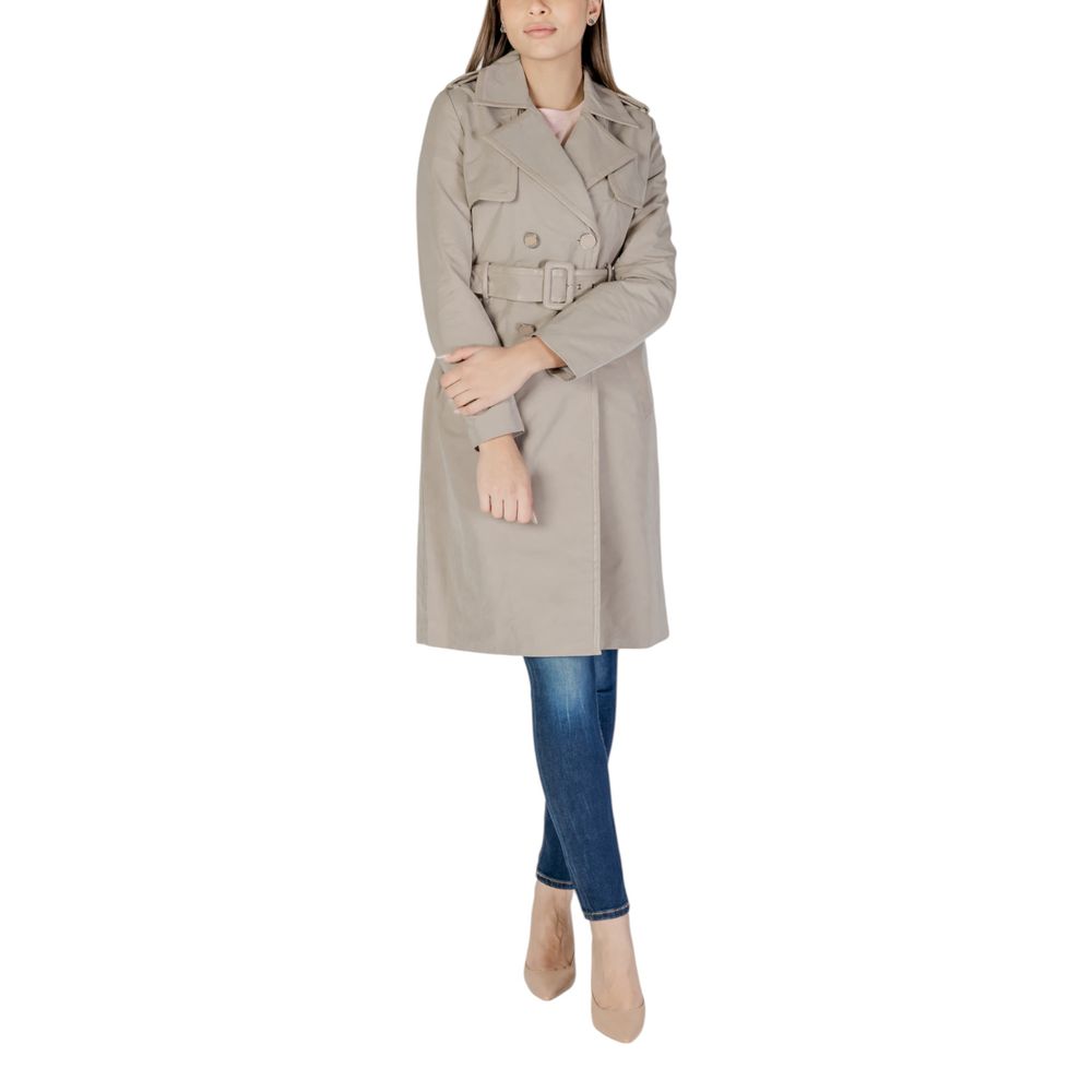 Guess Beige Polyester Jackets & Coat